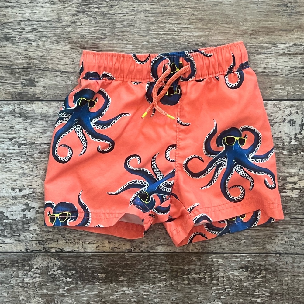 Kids Octopus Print Swim Shorts
